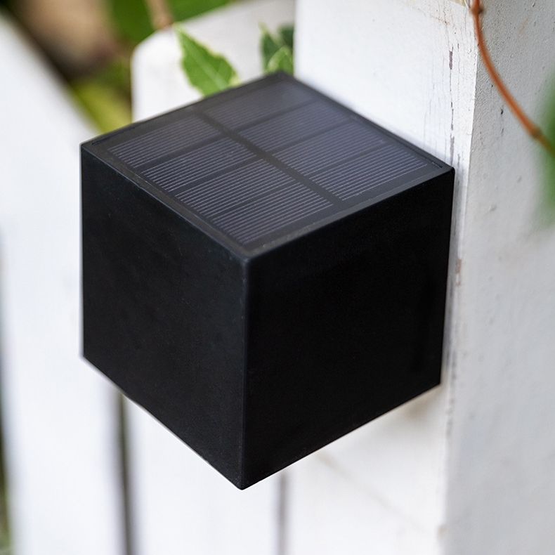 Lampade da parete solari per esterni Lampade da parete solari Lampade da parete solari Lampada solare da esterno cubo Lampada solare quadrata Lampada a luce calda impermeabile IP65