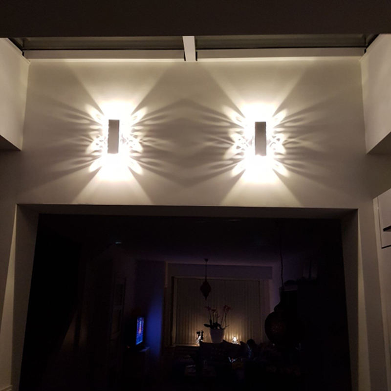 Lampada a led decorativa doppia applique da parete a farfalla e luce notturna per interni