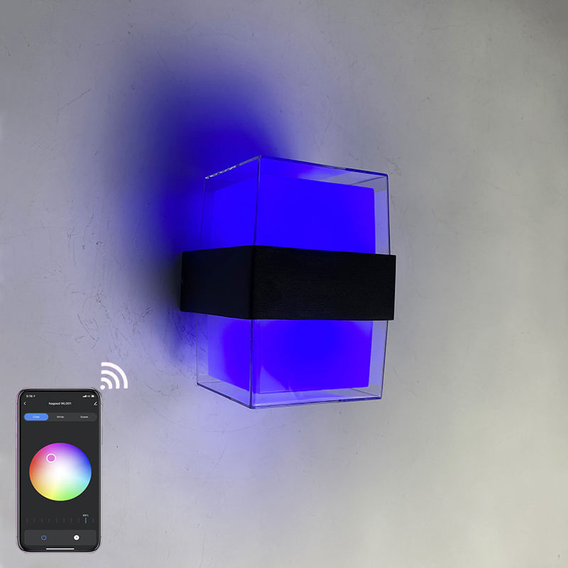 2023 lampada da parete intelligente Lampada da parete intelligente a LED IP65 impermeabile colorata alla moda lampada da parete decorativa Tuya