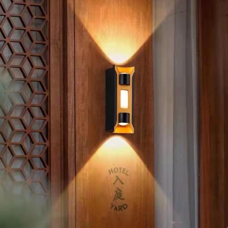 Modern Mount Exterior Decor Lusso esterno impermeabile per la camera da letto della camera da letto Hotel Light Sconce Lampada da parete a LED fissata al muro