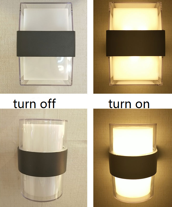 Lampada da parete a LED IP65 Illuminazione da esterno impermeabile da giardino Alluminio AC86-265 Camera da letto interna Soggiorno Scale Corridoio Applique da parete
