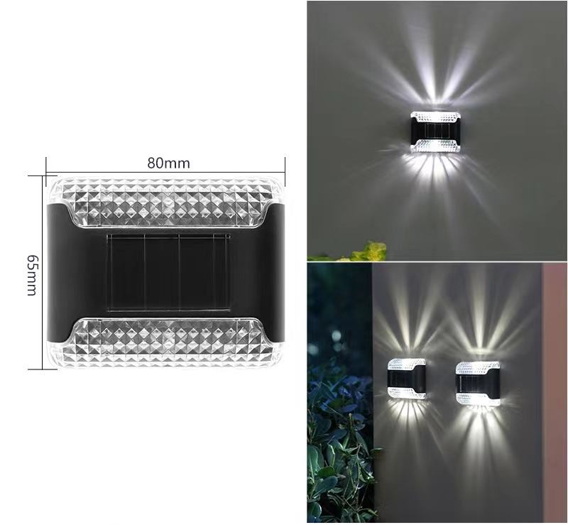 Lampada da terra per gradini da giardino a LED in alluminio impermeabile per esterni Lampada da terra per banchina da giardino con perno stradale a energia solare