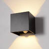 12W LED Applique da parete in alluminio Angolo regolabile Sensore di movimento Cubo Appartamento Angolo Villa Giardino Su e giù Doppia testa Lampade da parete per esterni impermeabili moderne