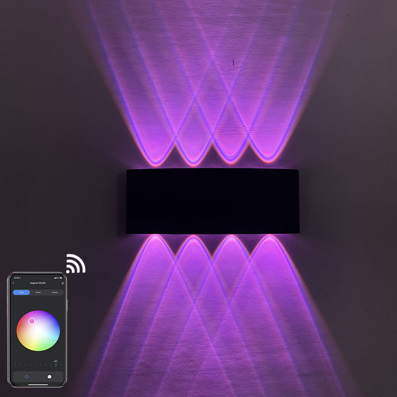  8W controllato da Alexa/google home applique da parete per esterni telecomando compatibile con bluetooth utilizzato per lampada da parete bar luce da festa
