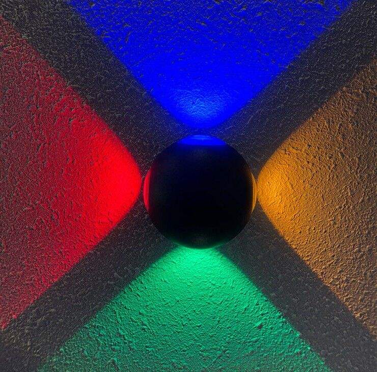 12W Big Size Arrival Ball Lights Outdoor Down Light Luci multicolori Lampade da parete esterne Apparecchio LED Wandlamp Lampade da parete a LED