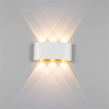 4W 6W 8W 10W 12W ovale su e giù per esterni lampada da parete impermeabile montata impermeabile IP65 applique da parete per esterni portico luce da giardino