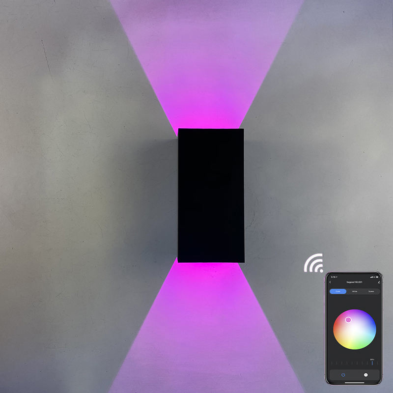 9W RGBW Lampada da parete Cambia colore Dimmerabile IP65 Illuminazione Applique da parete LED Comodino Ambient Tuya APP WIFI Control Party Decorazioni per interni