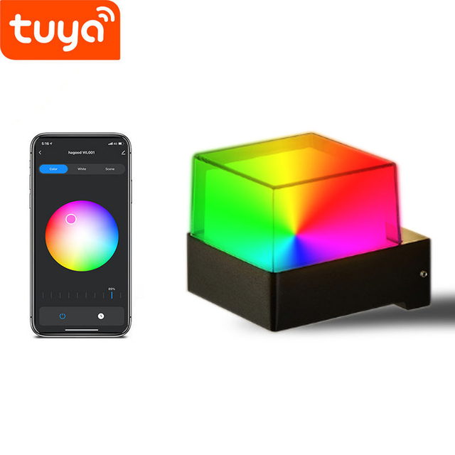 nuova lampada da parete intelligente a LED APP controle Lampada da parete decorativa alla moda colorata impermeabile IP65