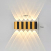 Lampada da parete Fashion Rectangle Gold Black Light Up And Down Corpo luminoso Lampada Stile di illuminazione Ufficio moderno Rohs Epistar Flusso di ingresso