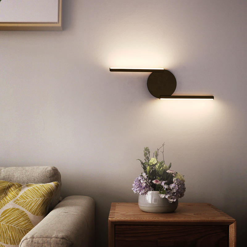 Lampada da parete moderna minimalista in rame Lampada da studio sul comodino della camera da letto del corridoio del corridoio americano Nordic Creative LED Mirror Light Furniture