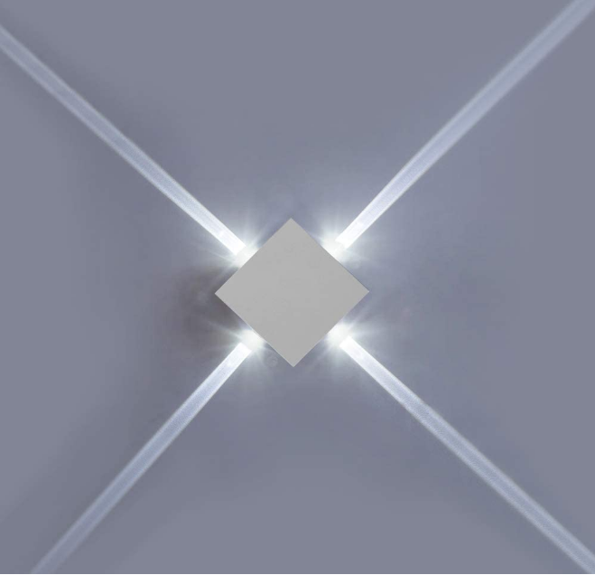 Lampada da parete per interni a LED da 12W Lampada da parete a croce a luce bianca calda / luce bianca fredda Camera da letto Soggiorno Lampada da parete TV Applique rotonda
