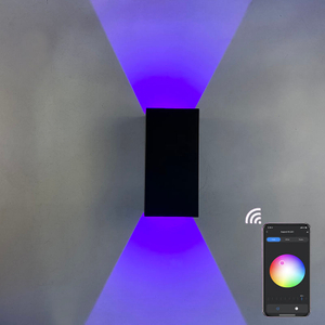 9W RGBW Lampada da parete Cambia colore Dimmerabile LED Comodino Ambiente IP65 Illuminazione Applique da parete Tuya APP WIFI Control Party Decorazioni per interni