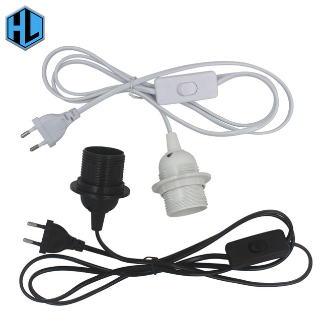 1.8M Lunghezza linea E27 Portalampada LED a250V 4A 303 Convertitore adattatore portalampada On / Off per portalampada a sospensione a LED