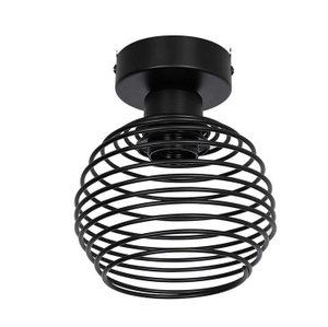Plafoniere per interni in ferro vintage E27 per corridoio Corridoio Lampada da soffitto a LED retrò per interni per soggiorno camera da letto nera