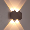 New Black Waterproof 4W 6W 8W Outdoor Wall Sconce Up And Down Lights Lampada da parete a forma di diamante montata a parete