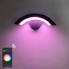Tuya Controller APP Smart Life Illuminazione a LED per esterni Applique da parete Lampada da parete a cubo nera regolabile per montaggio su superficie