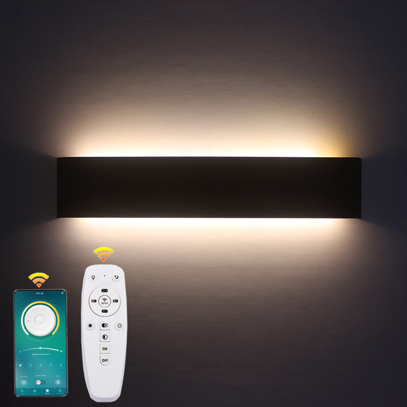 Lampada a led intelligente su e giù lampada da parete lunga 2.4G con controller applique da parete per interni applique da parete a LED a tre temperature di colore