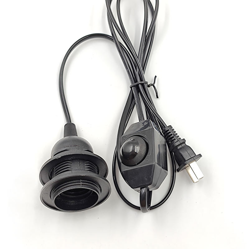 Cavo di linea 303/304/317/301 Cavo di alimentazione dimmer/Interruttore a doppio pulsante Spina europea Cavo per lampadina a LED/Luce da tavolo Luminary USA E26 AU