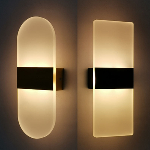 Lampada da parete in acrilico 6W semplice soggiorno a led Sfondo Lampada da parete rotonda Lampada da corridoio per hotel illuminazione minimalista