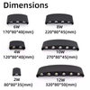 2W 4W 6W 8W 10W 12W Oval Up And Dowm Outdoor Lampada da parete impermeabile Montata impermeabile IP65 Lampada da parete per esterni Portico Lampada da giardino