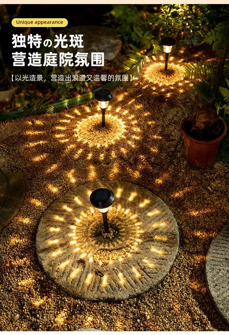 Lampada da prato solare in vetro luce giardino paesaggio decorazione inserita percorso lampada monocristallino polisilicio batteria 1000MA
