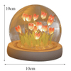 Fatti a mano Tulip Night Light Film termorestringente Materiale fai da te Fiore artificiale Tulip Night Light Decorazioni per la casa Regalo per Gitlfriend