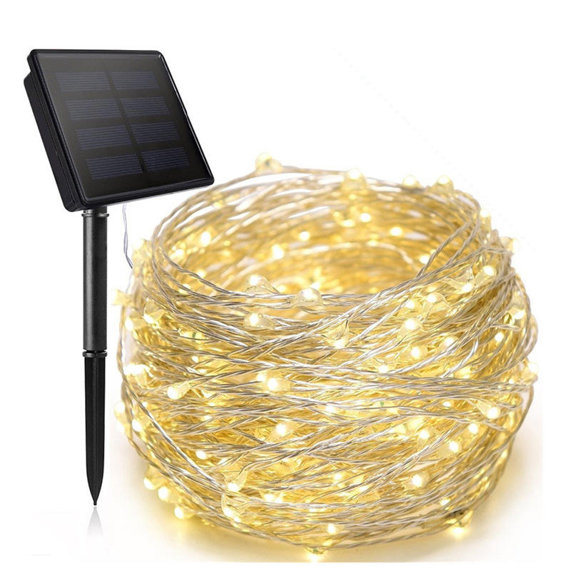 Luci natalizie a stringa solare Luci natalizie da 200 m Ghirlanda esterna impermeabile Lampada a energia solare Natale per la decorazione del giardino.