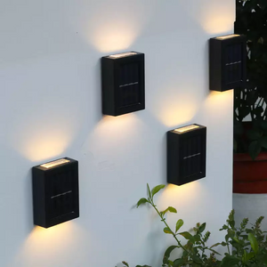 Lampada da parete a ricarica solare Lampada da parete per esterni IP65 impermeabile su e giù per scale Lampada da notte a LED solare
