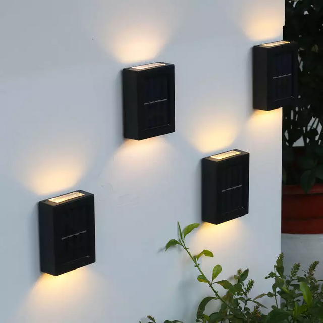 Lampada da parete a ricarica solare Lampada da parete per esterni IP65 impermeabile su e giù per scale Lampada da notte a LED solare