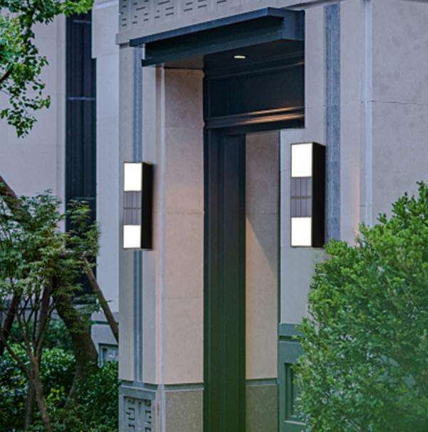 6LED Lampada da parete solare IP65 esterna impermeabile cortile luce giardino villa lampada da parete per esterni lampada da parete