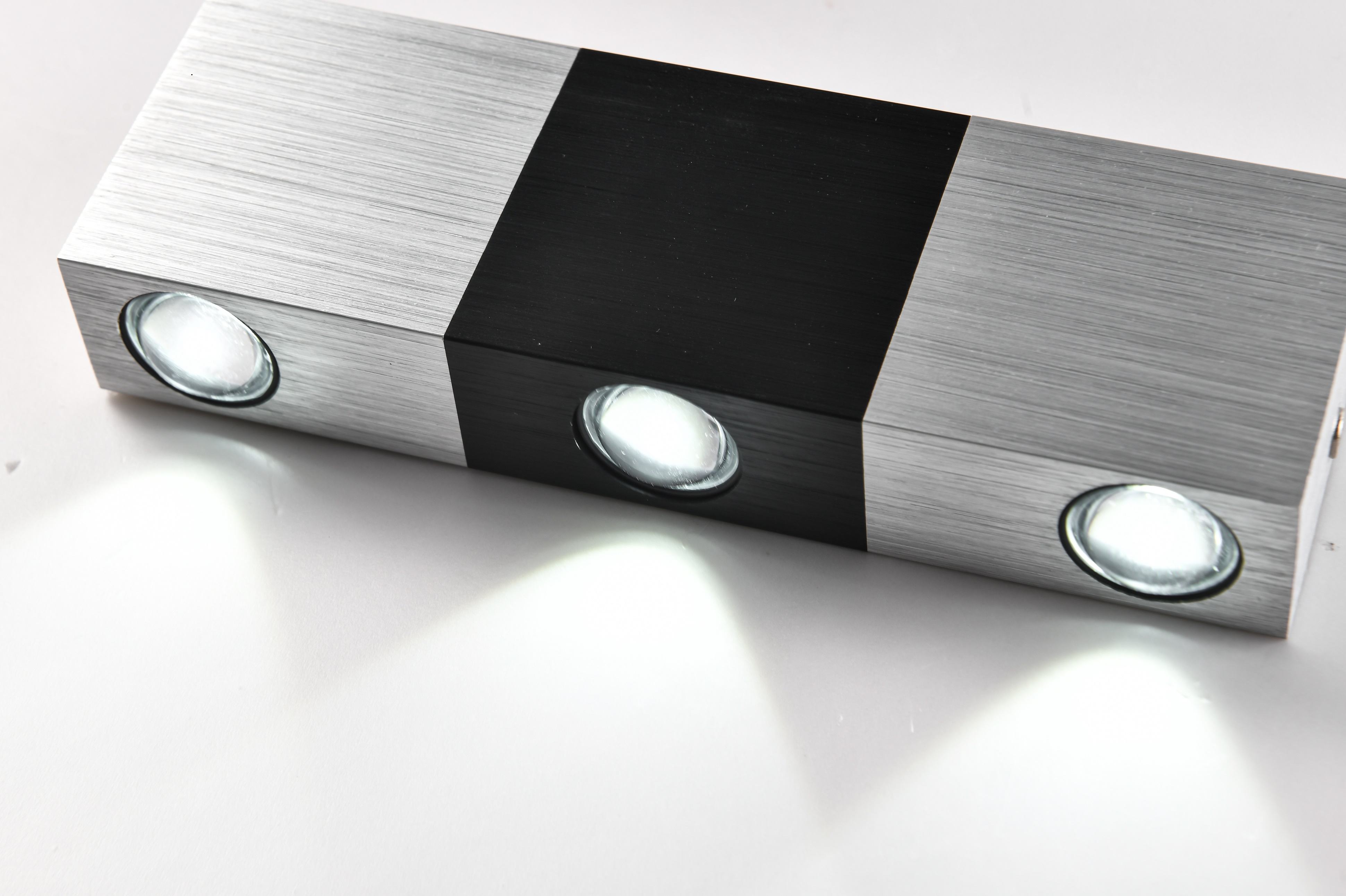 Lampada da parete a led in alluminio da 3W Applique da parete quadrata Lampada da parete rettangolare per interni da comodino camera da letto soggiorno ristorante