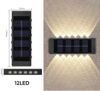 4LED 6LED 8LED 10LED 12LED 16LED su e giù applique da parete solare decorazione esterna giardino cortile casa applique da parete impermeabile