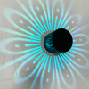 Lampada da parete 3W RGB Lampada da parete a fiore Luce notturna a distanza Foro a spirale montato a parete Lampada da parete decorativa a LED