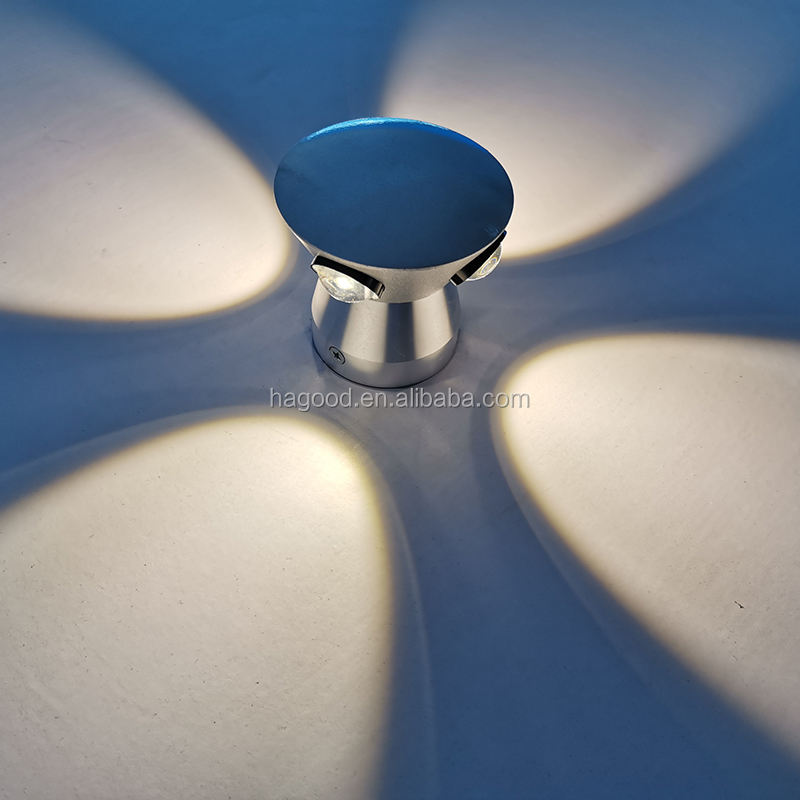 2023 Nuova luce da incasso in alluminio IP65 Applique da parete per scale a led 3w Indoor Outdoor Nero Luminoso corpo bianco Lampada Power Item Chip di illuminazione