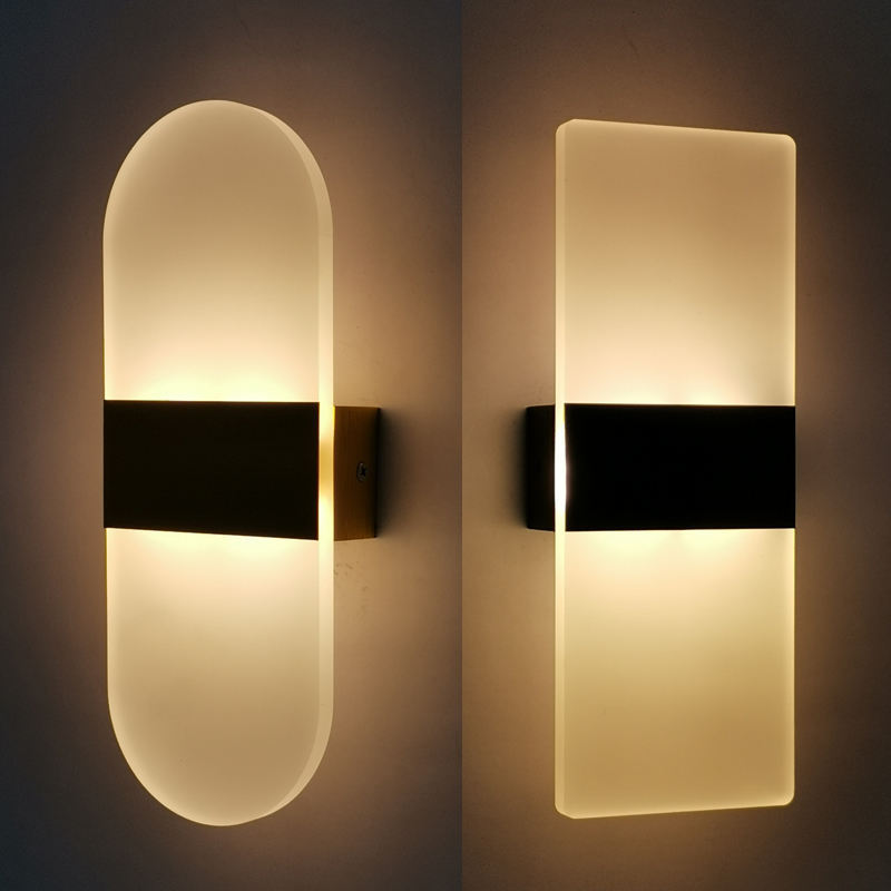 6w acrilico applique da parete tasti del pianoforte applique da parete per soggiorno bagno camera da letto luce apparecchio 85-265V luce notturna