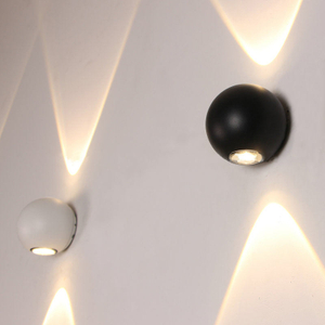 6W Waterproof Light 2023 NUOVE luci a sfera Lampade da parete a LED per esterni Lampada da parete rotonda impermeabile Lampada da parete su e giù