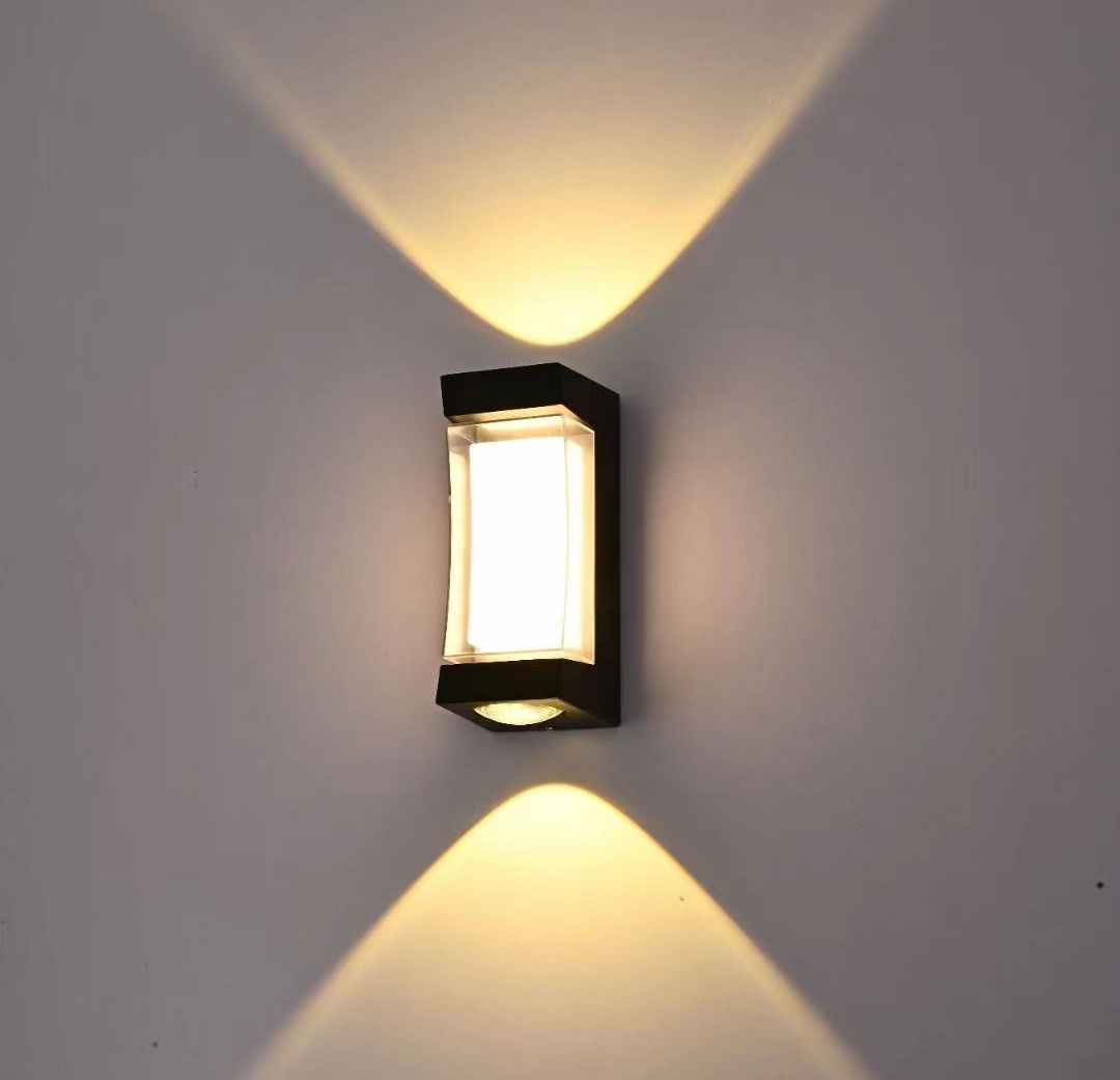 6W 12W LED Lampada da parete moderna impermeabile per esterni Camera da letto interna Soggiorno Balcone Applique da parete Illuminazione domestica Applique da parete in alluminio