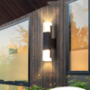 LED a doppia testa Sconce Light Square Outdoor Scale Corridoio Impermeabile Acrilico Creativo Applique da parete per esterni Cortile Balcone Sconce