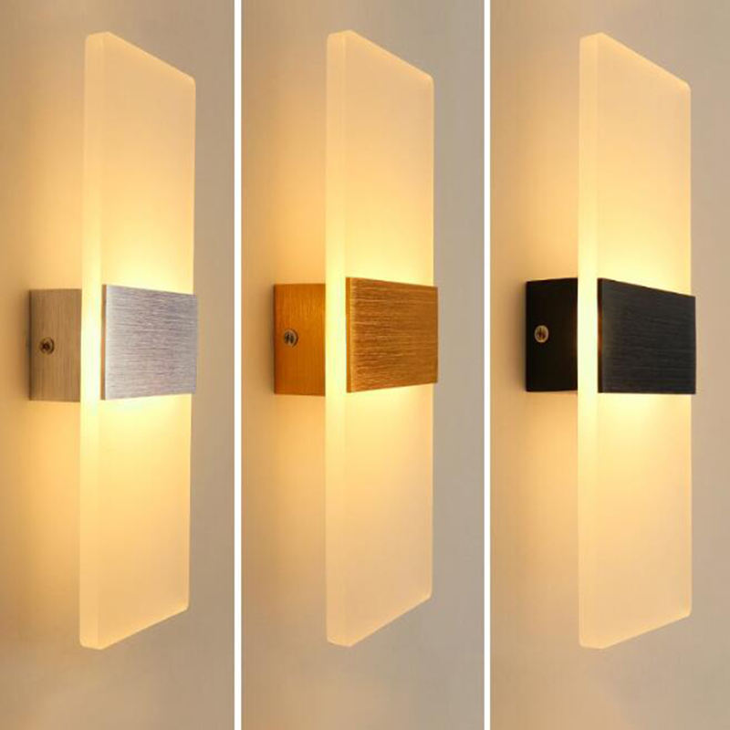 L'acrilico dell'interno moderno della lampada a bacchetta acrilica del LED accende la luce fissata al muro 6W del riparo del LED di CA 85-265V per le camere di albergo facendo uso della fase