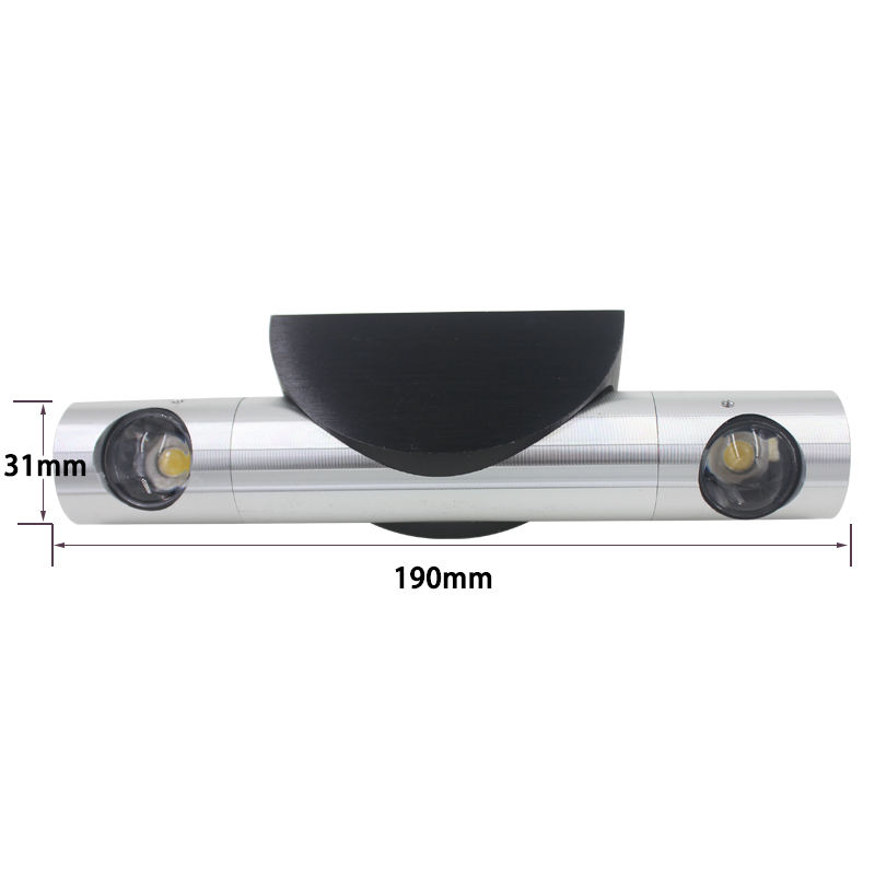 2x3W AC85-265V Rotazione di 360 gradi Lampade da parete a LED Lampade da lettura Lampada da parete Illuminazione a specchio Luce per scale Applique da parete moderna