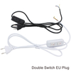 Cavo di linea 303/304/317/301 Cavo di alimentazione dimmer/Interruttore a doppio pulsante Spina europea Cavo per lampadina a LED/Luce da tavolo Luminary USA
