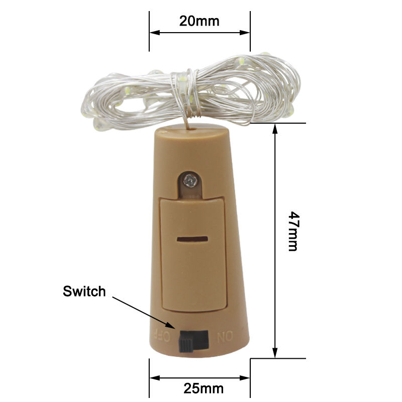 Novità 2M 20leds LED Rame Fata Luce notturna Lampada ghirlanda impermeabile per l'illuminazione della decorazione della festa nuziale di Natale del giardino