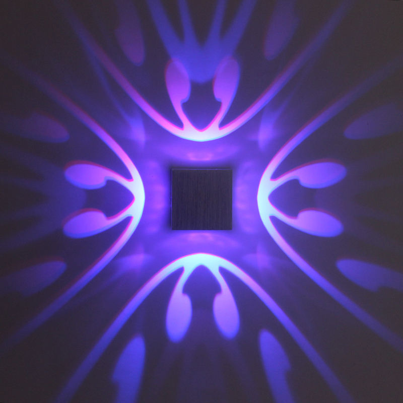 Lampada a led RGB di alta qualità Lampada da parete a farfalla a quattro lati e luce notturna per interni con prezzo di fabbrica.