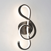 Nota musicale moderno stile minimalista alluminio decorativo LED applique da parete camera da letto creativa soggiorno corridoio corridoio applique da parete
