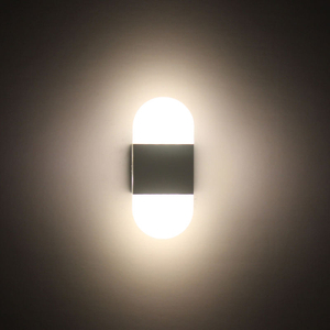 Applique da parete di alta qualità per camera d'albergo per comodino interno Lampada da parete in acrilico nero ad angolo retto Applique da parete a led da 6W con prezzo di fabbrica