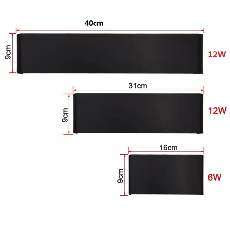 Lampada da parete a led rettangolare Applique da comodino 110V 220V Soggiorno Specchio da bagno Luce Corridoio interno