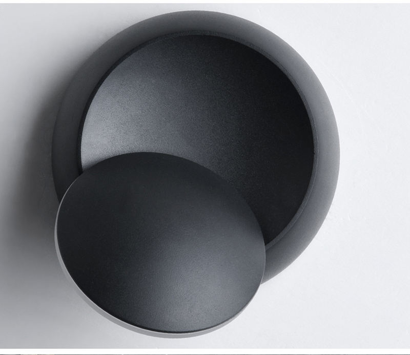 Nuovo applique da parete regolabile da comodino bianco Lampada da parete nera a 360 gradi