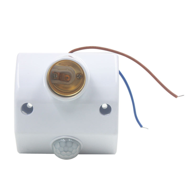 E27 PIR Sensore di movimento a infrarossi Base portalampada a LED Regolazione luminosa Interruttore sensore di movimento PIR Presa portalampada