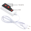 Cavo da 1,5 m Apparecchio a 2/4 pin Bianco EU Plug Tester Adattatore per lampada a LED Interruttore di alta qualità per Led Driver Chip Lamp Light Strip