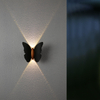 Applique da parete a forma di farfalla 6W nero + oro su e giù luce esterna luminosa cortile giardino soggiorno corridoio scala sfondo lampada da parete a led impermeabile